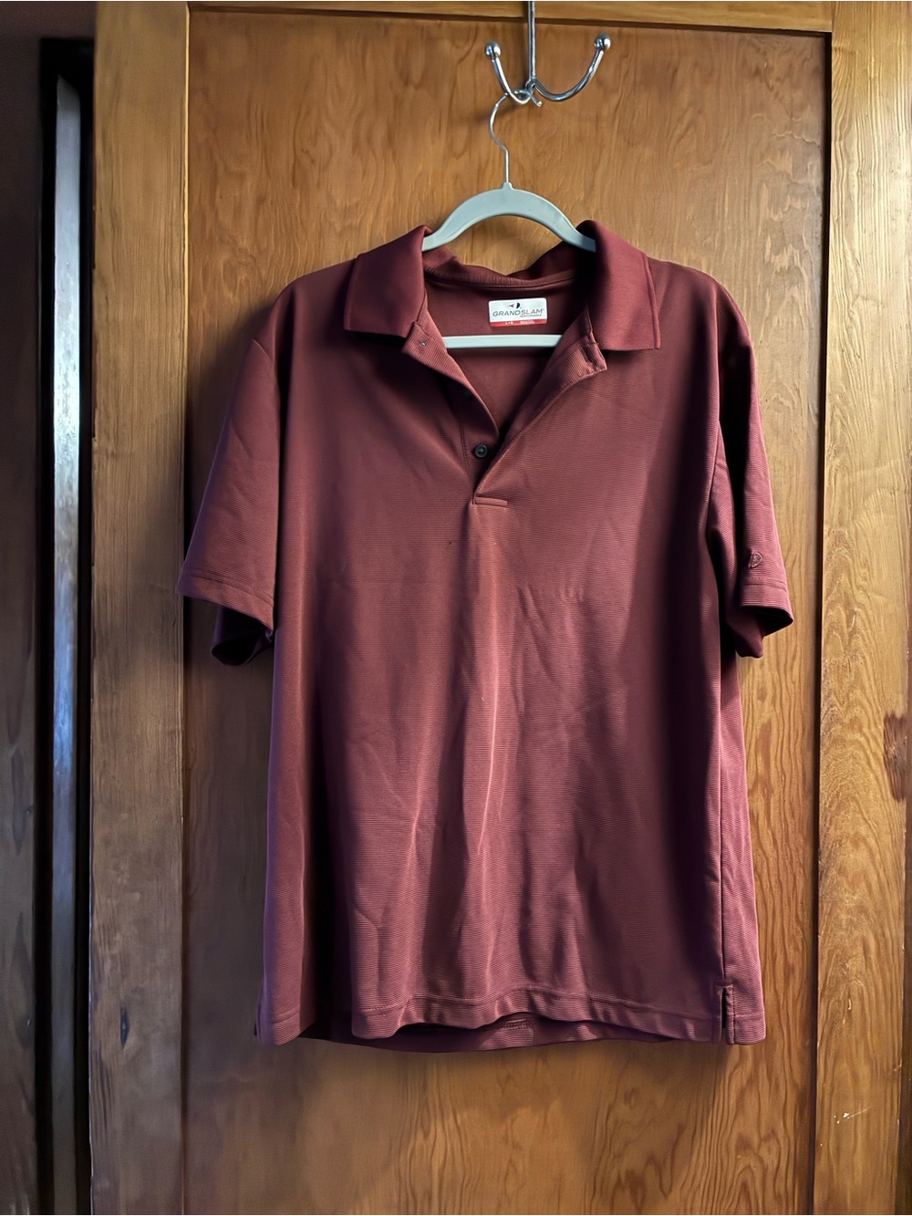 Grand Slam Men's Maroon Short-Sleeve Polo